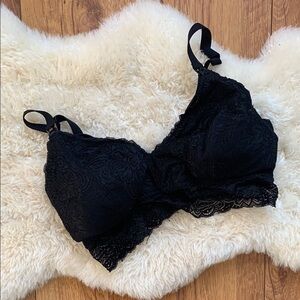 Morrow + Mint Black floral Lace nursing Bralette